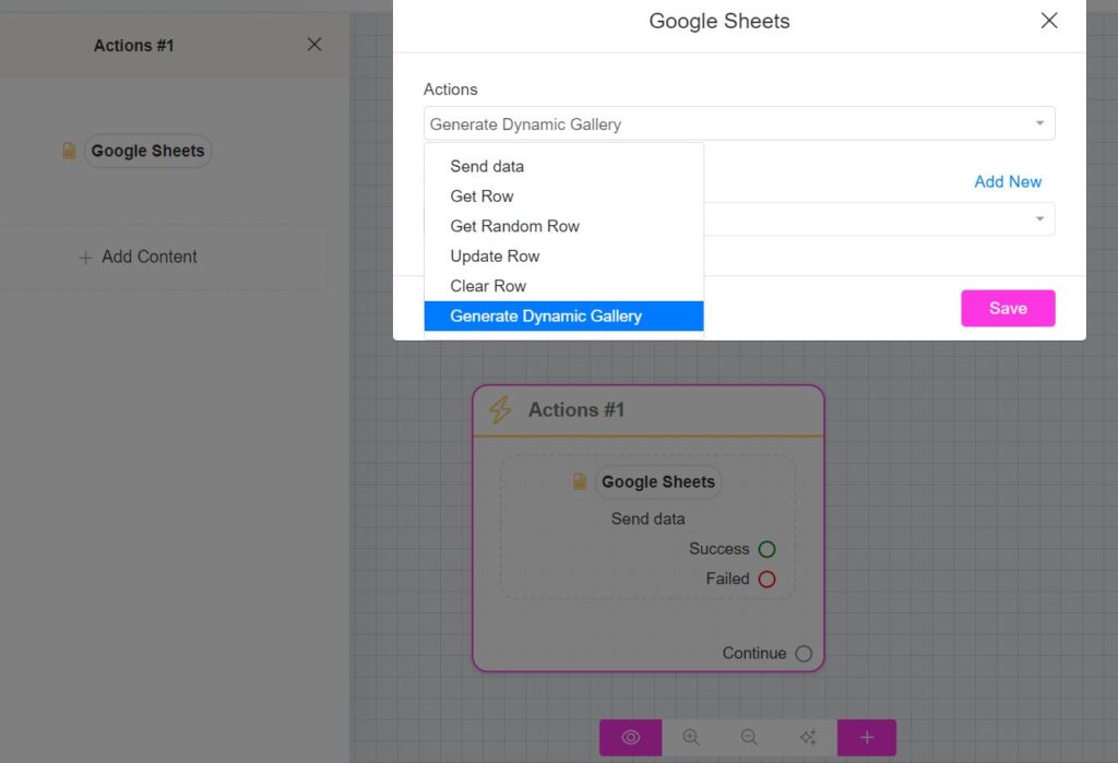 google sheets dynamic - ChitChatBot - AI Bot Building Platform